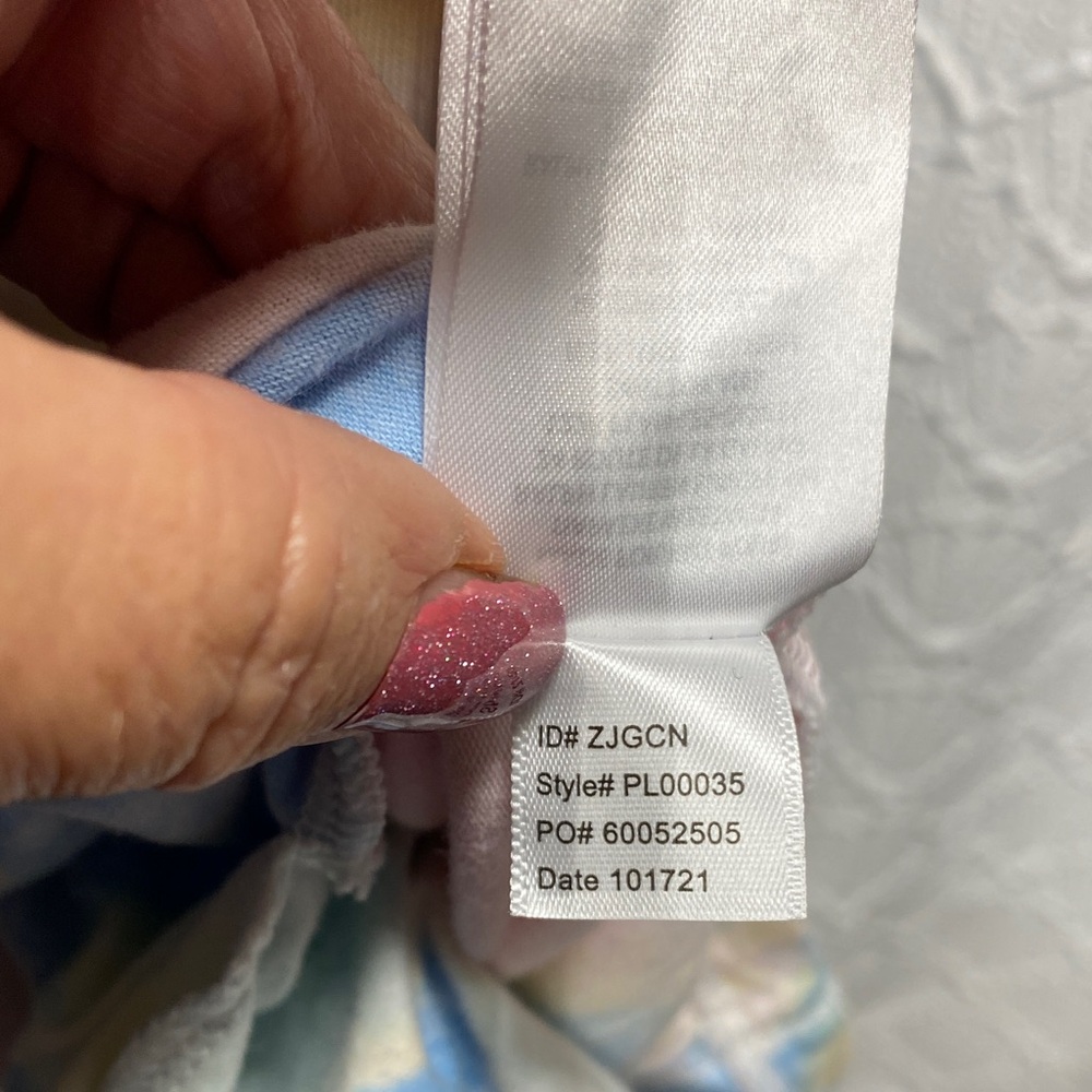 Polo Ralph Lauren size XL Blue Pink yellow and White tie dye hoodie dress casual - Picture 16 of 16
